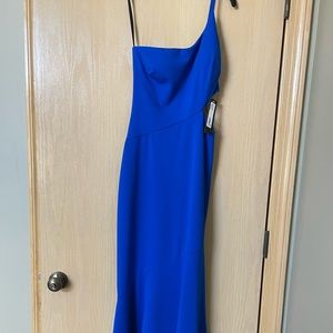 Cobolt blue gown with cutout